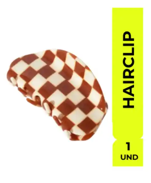 Hairclip Gancho Checkers Café Pinza Neon