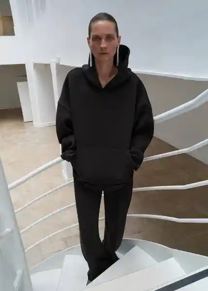 Buzo Sudadera Hamlet Marron Talla M Mujer Mango