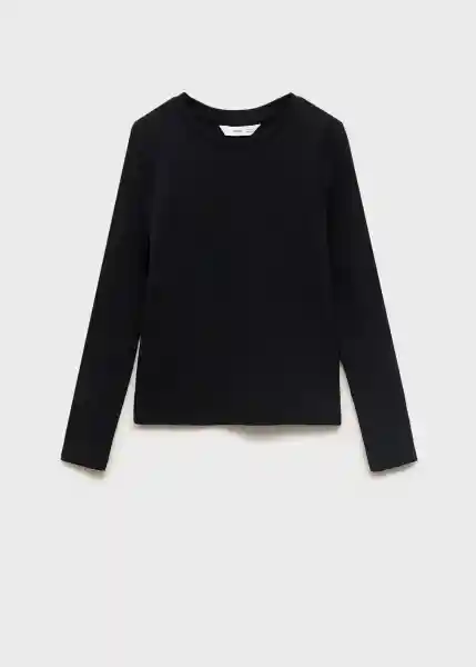 Camiseta Mari Negro Talla 08 Niñas Mango
