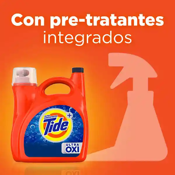 Detergente Líquido Tide Ultra Oxi Ropa Blanca y de Color 2.48 L