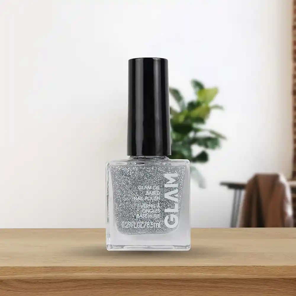 Miniso Esmalte Para Uñas a Base de Aceite Plateado Brillante