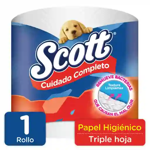 Scott Papel Higiénico Cuidado Completo Triple Hoja 1 Rollo