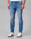 Jean Súper Slim Hombre Azul Denim Medio T 34 40566 Rifle