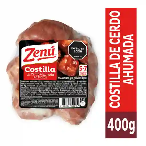 Zenú Costilla Ahumada 400 g