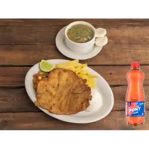 Combo 1/2 Chuleta de Pollo + Pony Malta 330 ml