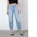 Jean Jack Mujer Azul Indigo Claro Talla 10 492E301 Naf Naf