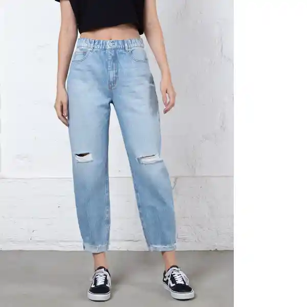 Jean Jack Mujer Azul Indigo Claro Talla 10 492E301 Naf Naf