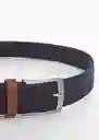 Cinturón Elástico Marino Talla 91 Hombre Mango