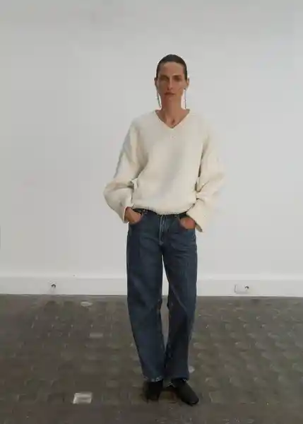 Saco Jersey Juana Crudo Talla S Mujer Mango