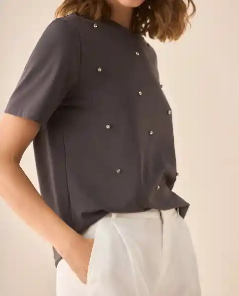 Camiseta Gris Galaxia Ultraoscuro Talla M 403G008 Esprit