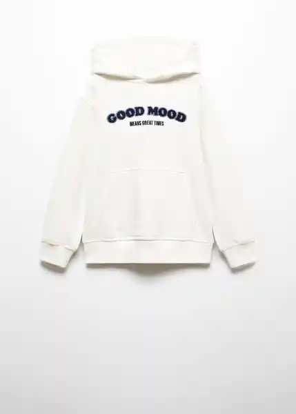 Sudadera Goodmood Niños Off White Talla 8 Mango