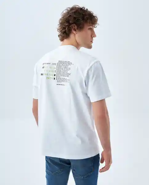 Camiseta Hombre Blanco Talla M 849f000 Americanino