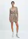 Vestido Margaret Beige Talla S Mujer Mango