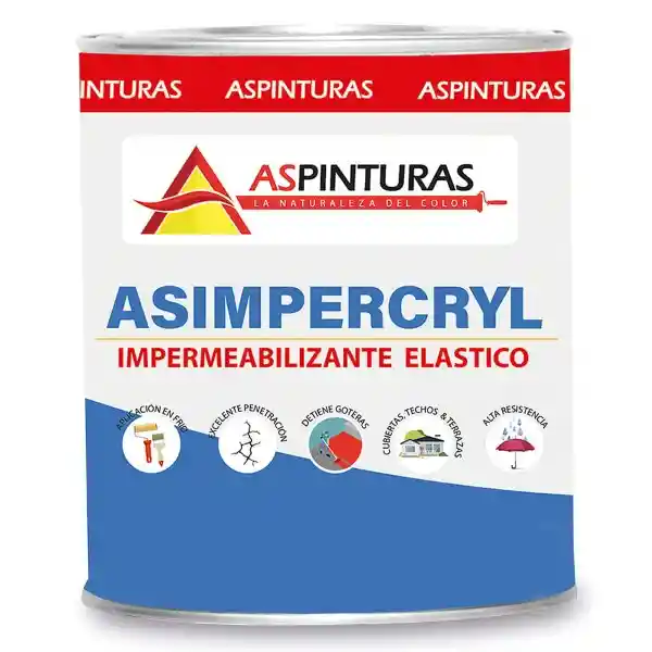 Aspinturas Impermeabilizante Asimpercryl Rojo Vivo