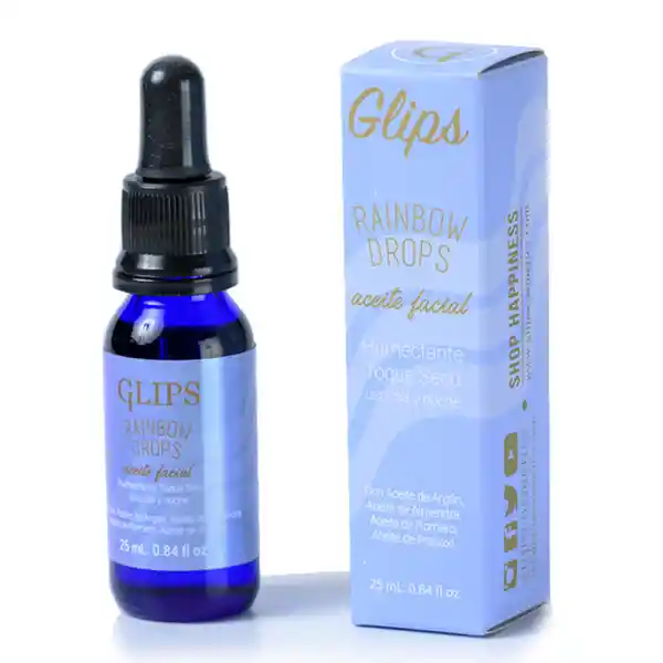 Glips Cosmetics Aceite Facial Humectante Rainbow Drops 25 mL