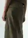 Falda Lili Verde Galeras Ultraoscuro Talla 12 442G380 Naf Naf