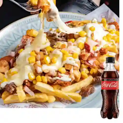 Combo Salchipapa de Alejo + Coca Cola Zero 400Ml