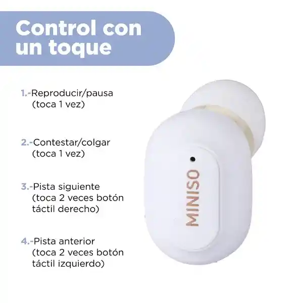 Audífonos Tws Beige R99 Miniso