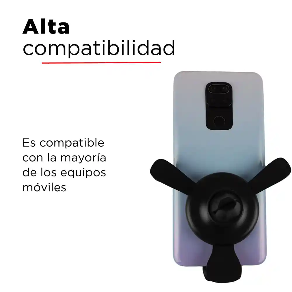 Miniso Soporte De Auto Redondo Para Celular Gris