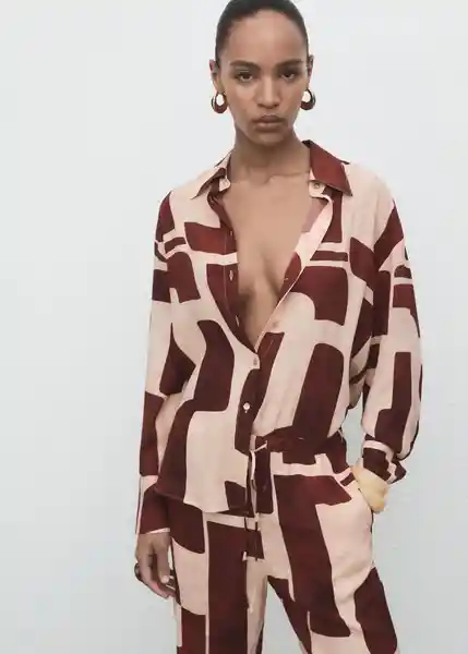 Camisa Parisi Crudo Talla S Mujer Mango