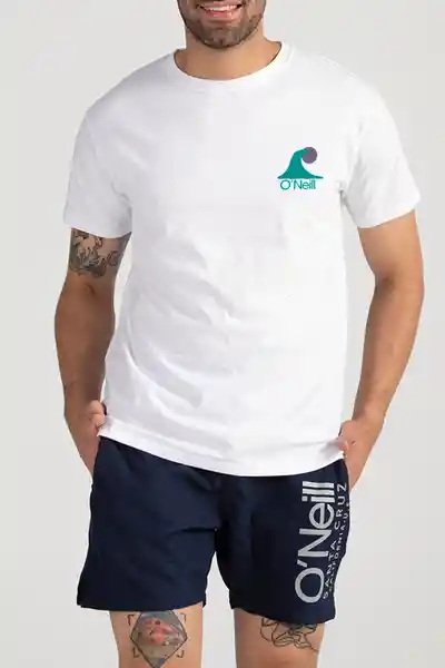 ONeill Camiseta Classic Tempo Masculina Blanco Talla M