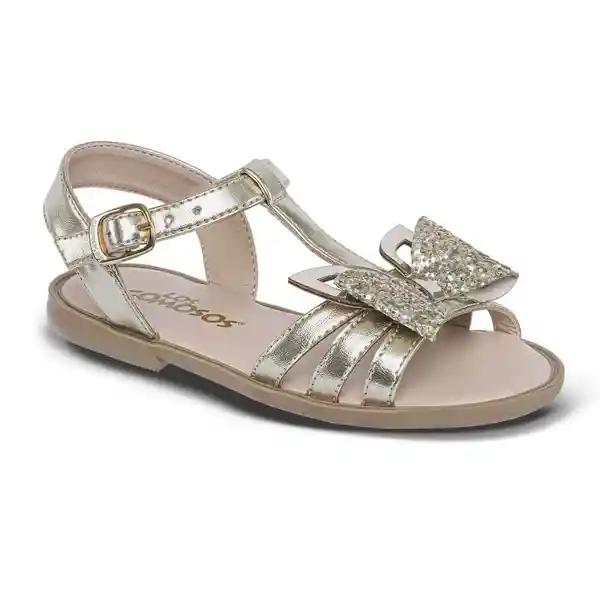 Los Gomosos Sandalias Kaddy Niña Dorado Talla 27