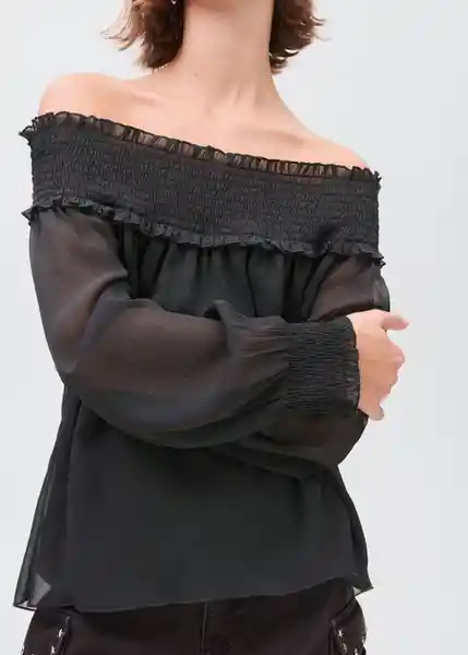 Blusa Julia Antracita Talla 20 Teen Niñas Mango