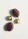 Pendientes Melania Marrón Talla 99 Mujer Mango