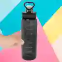 Miniso Botella de Plástico Para Deportes Con Asa Negro 900 mL