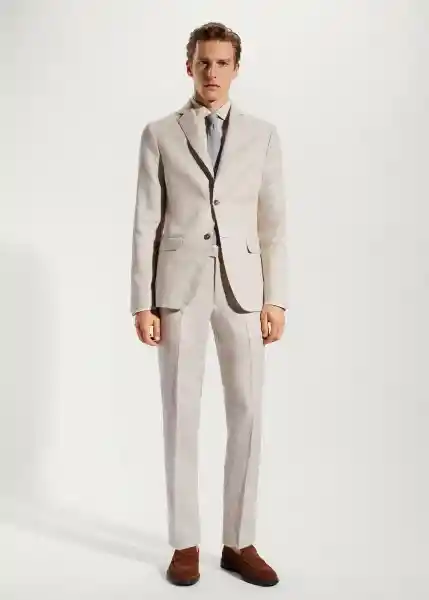 Blazer Americana Florida Beige Talla 50 Hombre Mango