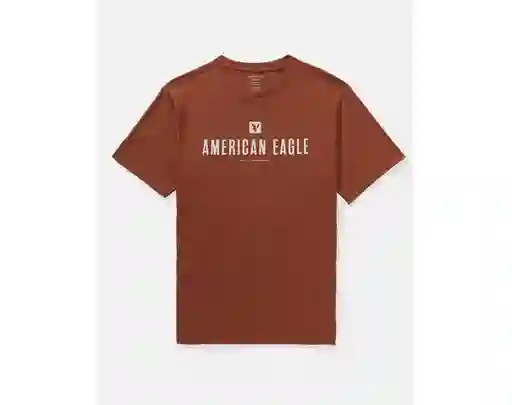 Camiseta Hombre Café Talla Medium American Eagle