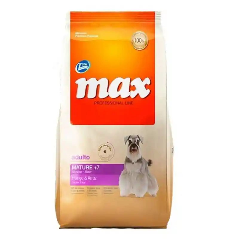 Max Alimento para Perro Adulto Mature Pollo y Arroz 7+