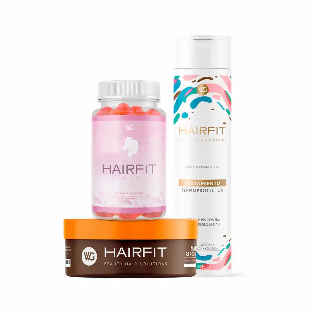 HairFit Kit Termoprotector + Mascarilla + Vitaminas