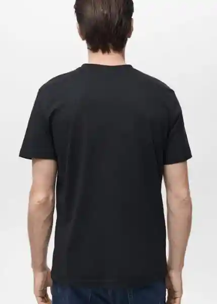 Camiseta Chelsea Negro Talla L Hombre Mango