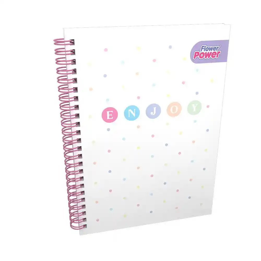 Cuaderno Rayado 80 Hojas Argollado Tapa Dura Primavera