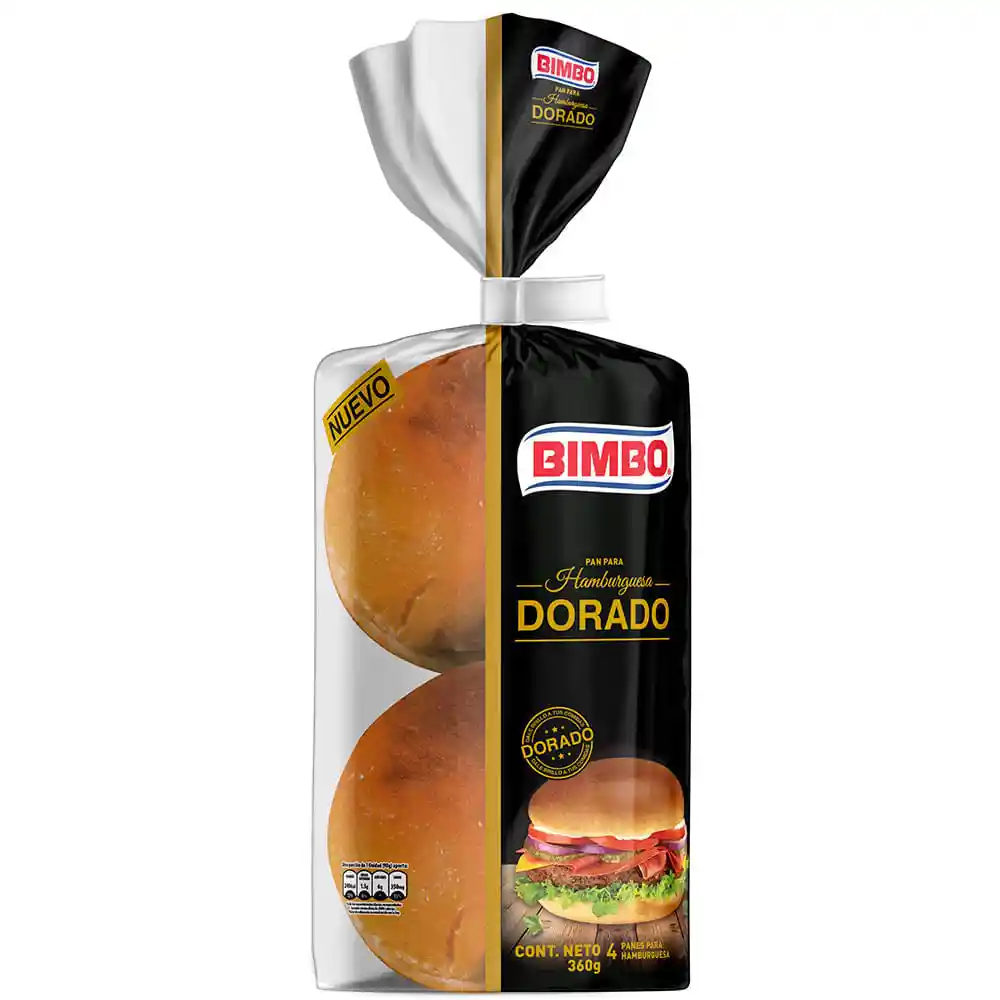 Bimbo Pan de Hamburguesa Dorado
