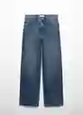 Pantalón Jean Denver Tejano Oscuro Talla 50 Mujer Mango