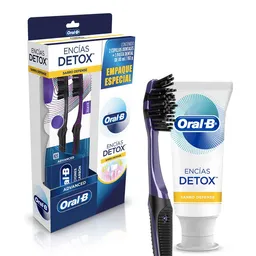 Oral-B Kit Crema de Dientes Détox + Cepillo de Dental Charcoal