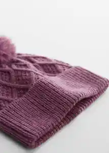 Gorro Rombus Lila Talla 98 Niña Mango