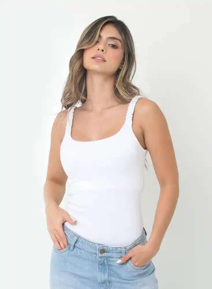 Blusa Tiras L-blanco