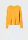 Saco Jersey Kars Mostaza Talla XL Mujer Mango