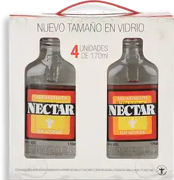 Aguardiente Nectar Rojo Tradicional Four Pack 170 ml