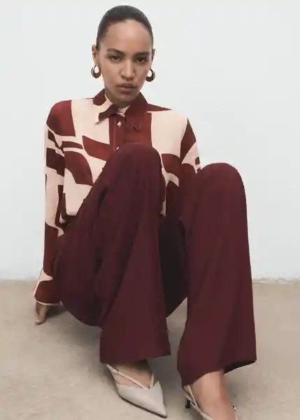 Camisa Parisi Crudo Talla S Mujer Mango