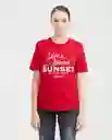 Camiseta Sunset Graphic Tee Rojo Chili Oscuro T. S Chevignon