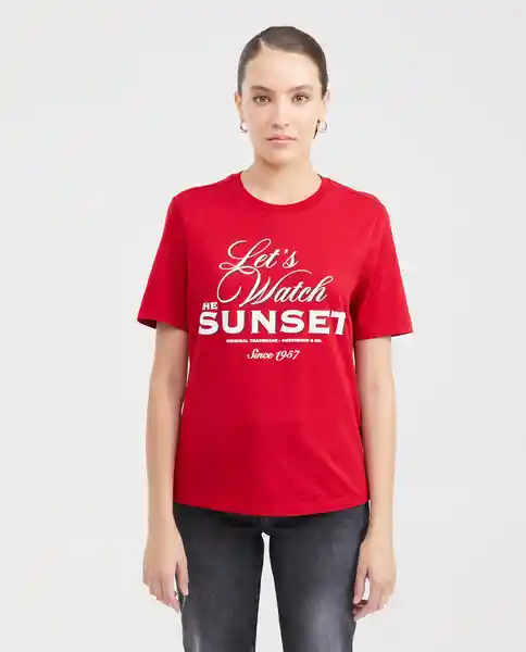 Camiseta Sunset Graphic Tee Rojo Chili Oscuro T. S Chevignon