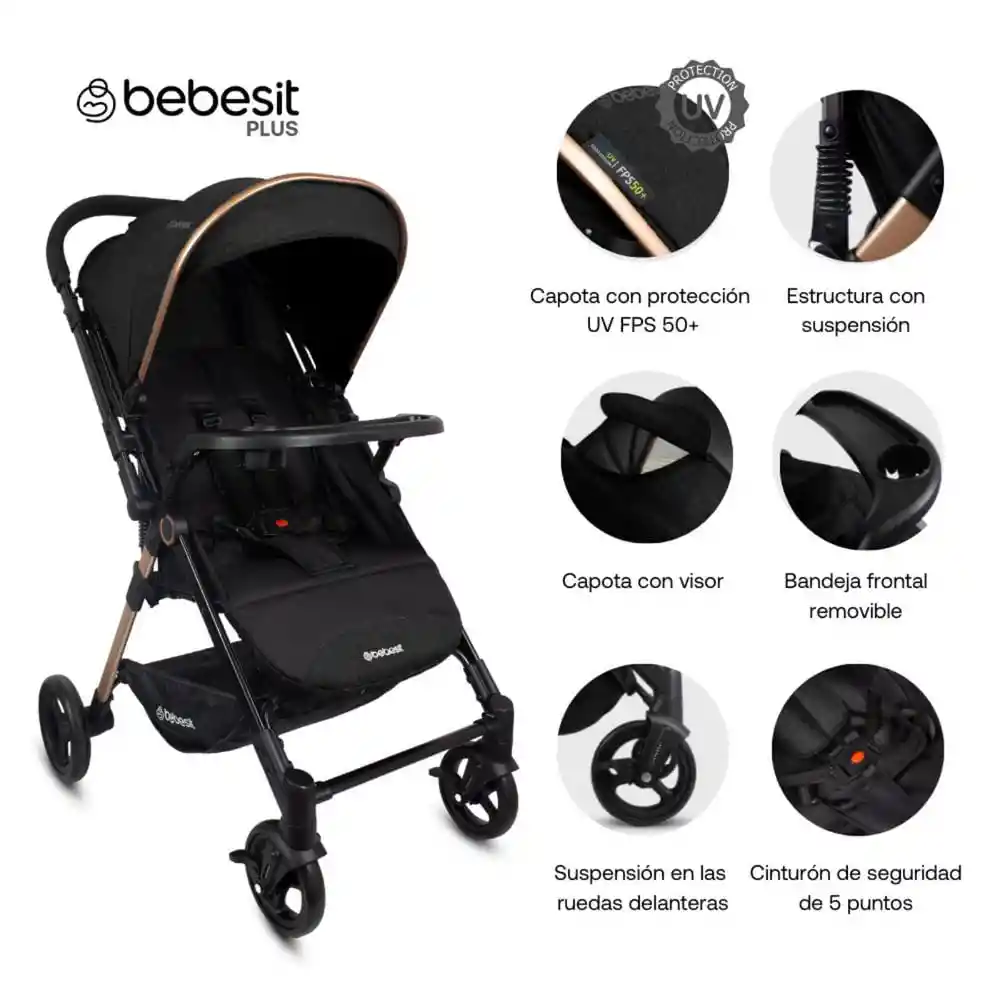 Bebesit Coche Reversible City Black