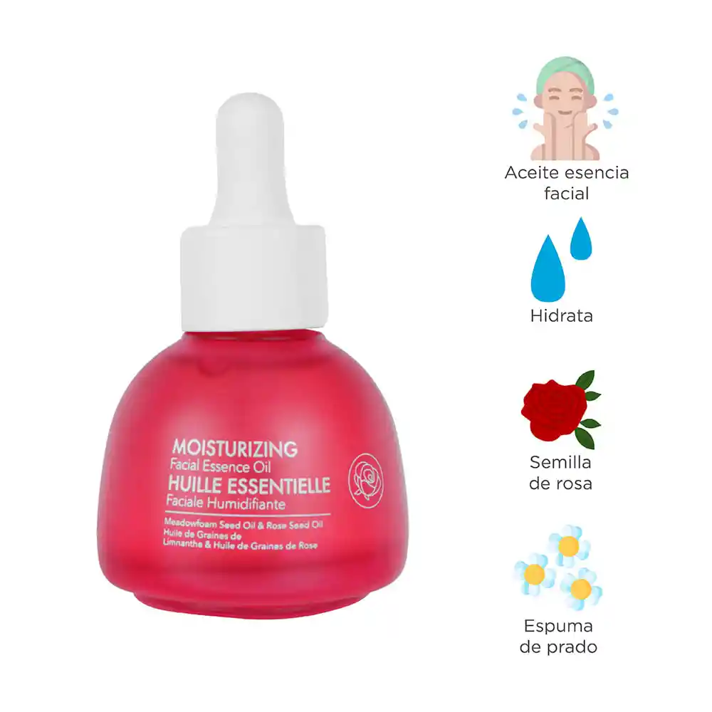 Aceite Facial de Esencia de Espuma Prado y Semilla Rosa Miniso