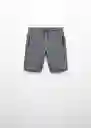 Bermuda Rub Zip Antracita Talla 10 Niños Mango