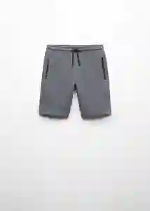 Bermuda Rub Zip Antracita Talla 10 Niños Mango