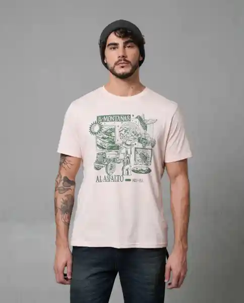 Camiseta Hombre Rosa XL 103G023_ROS141506 Rifle